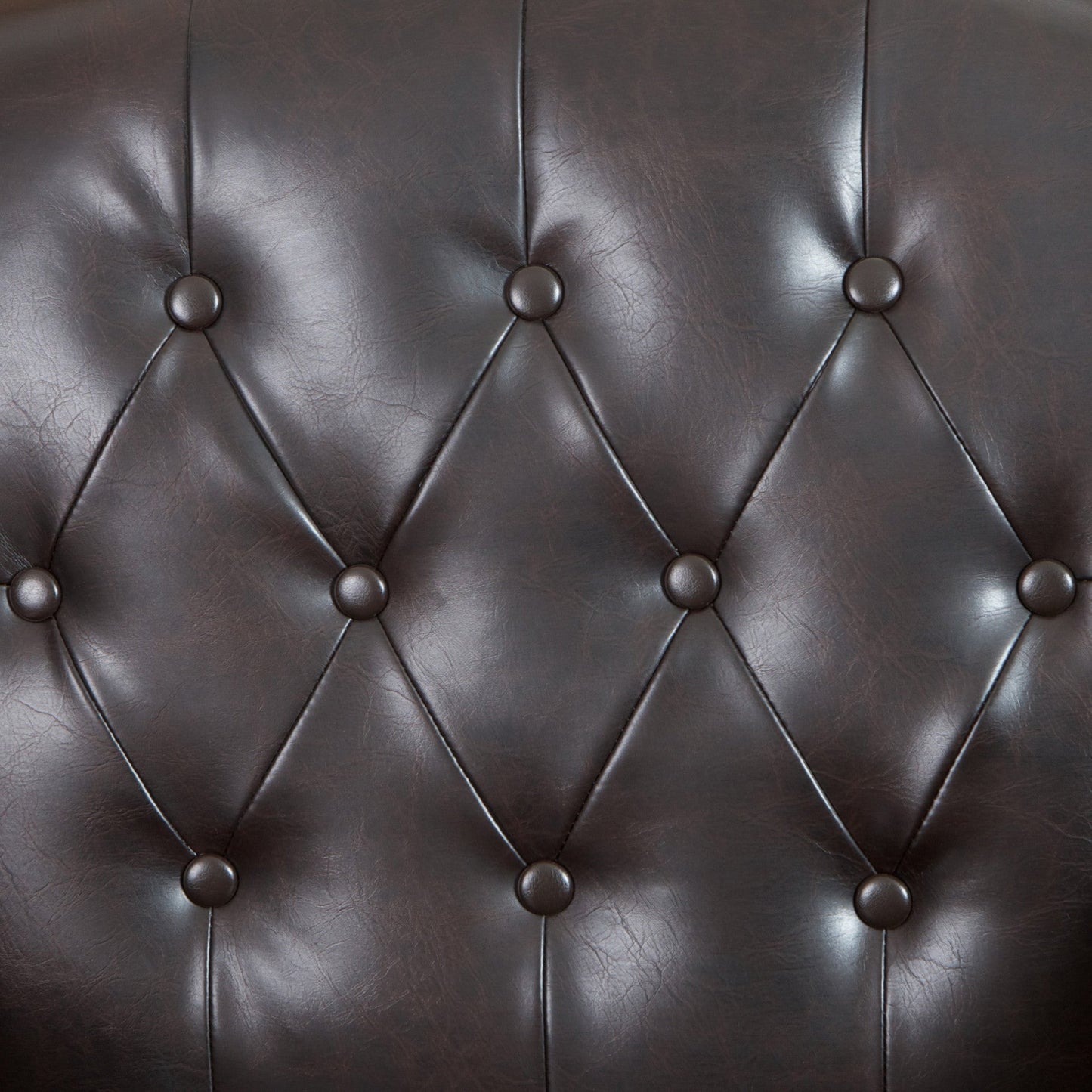 Coogee Bonded Leather Armchair & Ottoman in Brown V1041-JSF-5007CBROWN