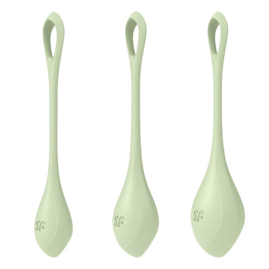 Satisfyer Yoni Power Balls 2 Green 3 Pc Set V1055-7C45061100037