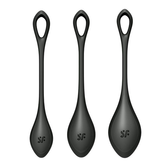 Satisfyer Yoni Power Balls 2 Black 3 Pc Set V1055-7C45061100038