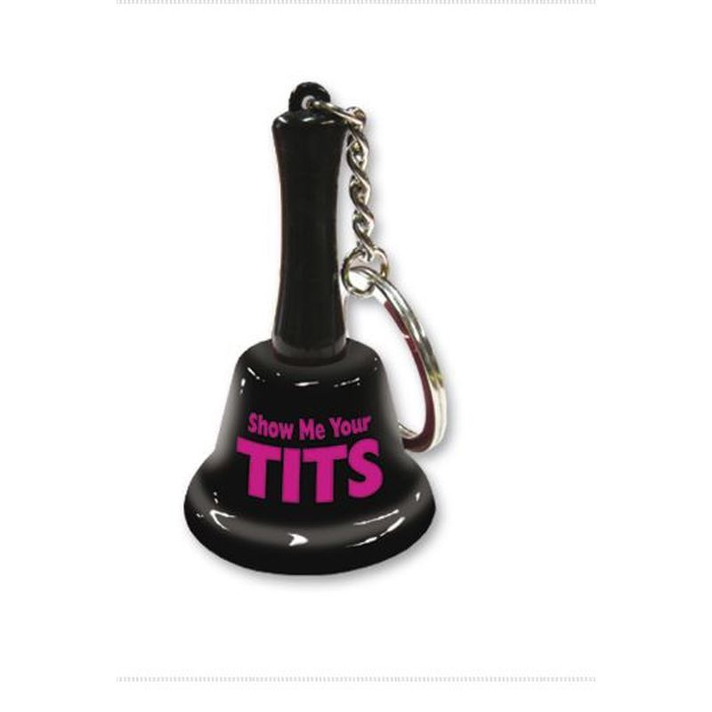 Novelty Show Me Your Tits Mini Bell Keychain V1055-7CC45842100068