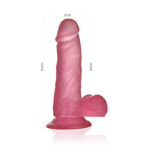 Lovetoy Jelly Studs 6In Crystal Dildo Small Pink V1055-7CD45877100070