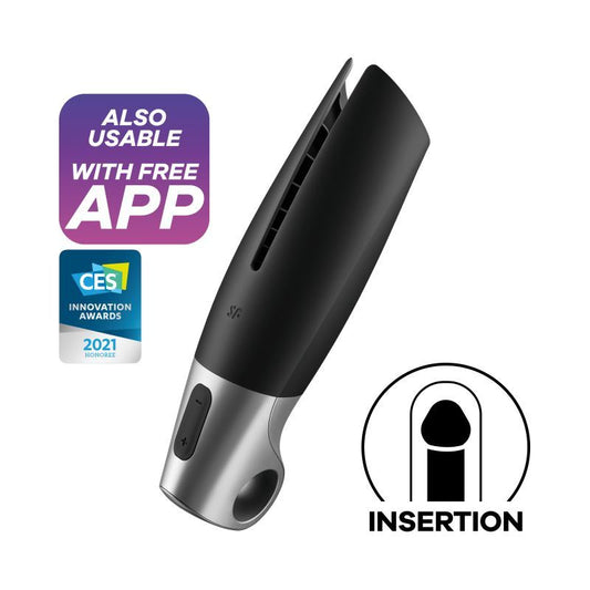Satisfyer Power Masturbator Black Silver V1055-7CD45877100102