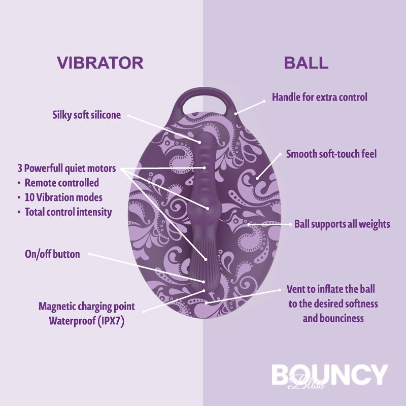 Bouncy Bliss Classic Inflatable Sit On Vibrator V1055-7CD45877100136