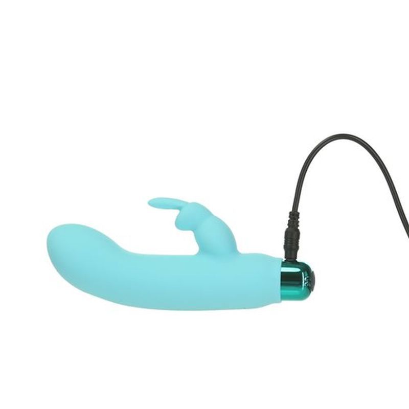 Powerbullet Alices Bunny Rechargeable Bullet W Rabbit Sleeve Teal V1055-7DM45855100159
