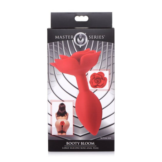 Master Series Booty Bloom Silicone Rose Plug Large Red V1055-7FU45822100025
