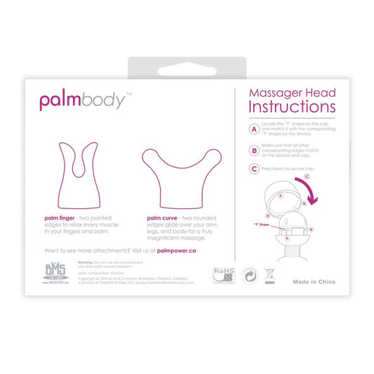 Palmpower Palmbody Massager Heads For Use With Pink V1055-7IR45903100003