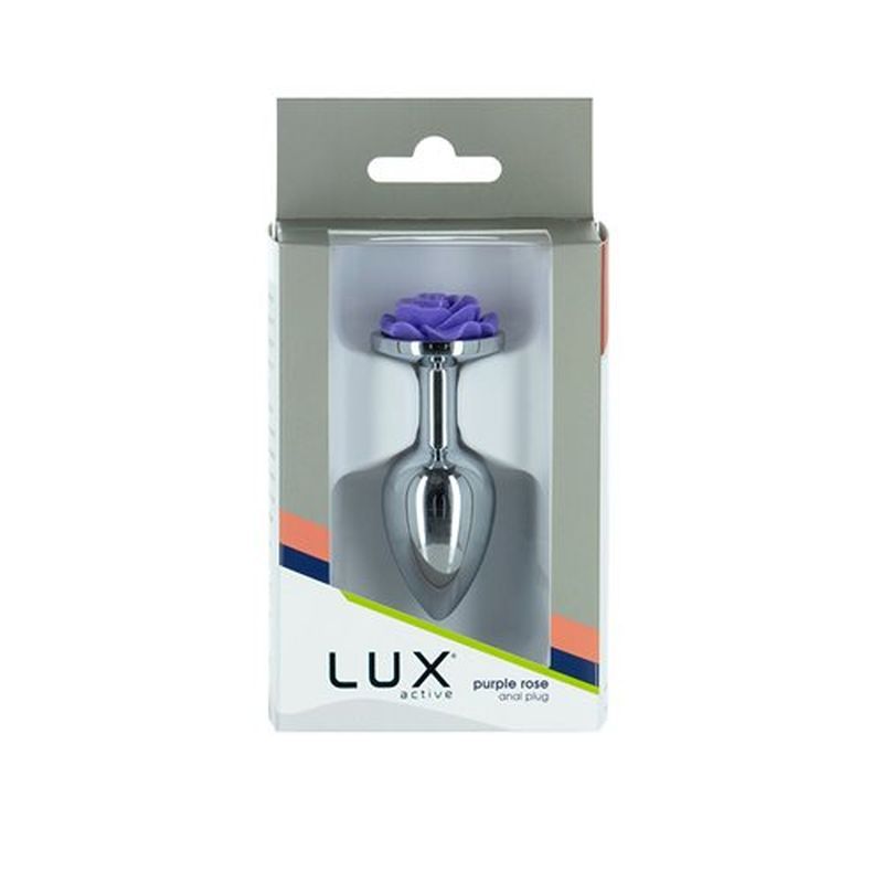 Lux Active Purple Rose 3In Metal Butt Plug V1055-7IR45903100015