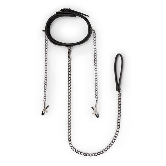 Fetish Collection Collar With Nipple Chains V1055-7J45050100050
