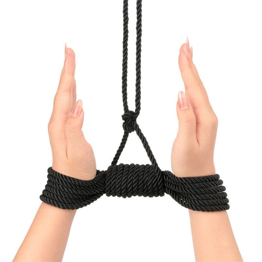 Lovetoy Rebellion Reign Ebony Silky Bondage Rope Black V1055-7PC45897100319