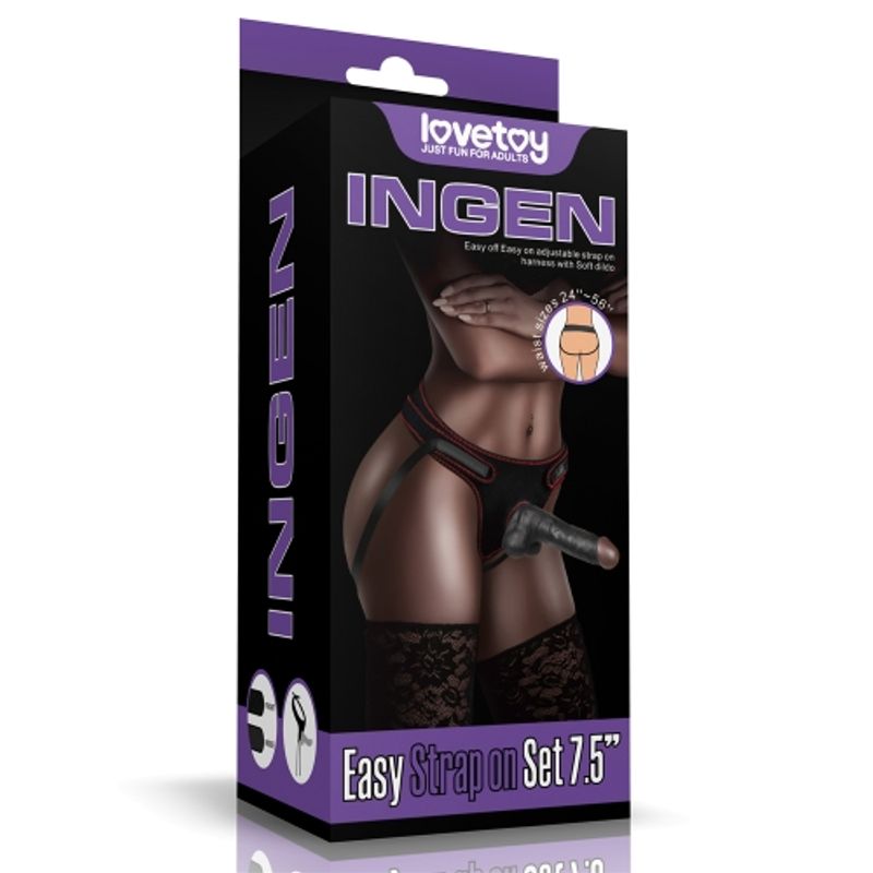 Lovetoy Easy Strap On Set 7.5In Black V1055-7RO45849100080
