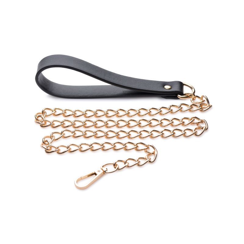 Master Series Leashed Lover Black/Gold Chain V1055-7ZT45891100113