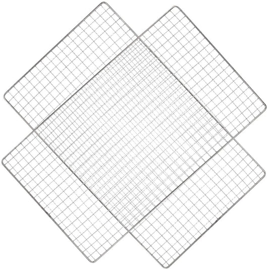 Samland 22x12cm BBQ Grill Mesh Fish Meat Rectangle Net Mat Barbecue Pad for Camping V1060-GM2515