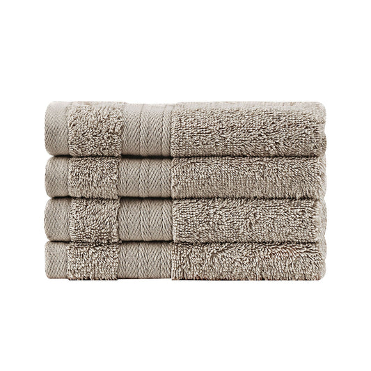 Samland Premium Cotton Washcloths 4-Pack Quick-Dry Face Towels Set-Linen V1060-TOWPAK03LI