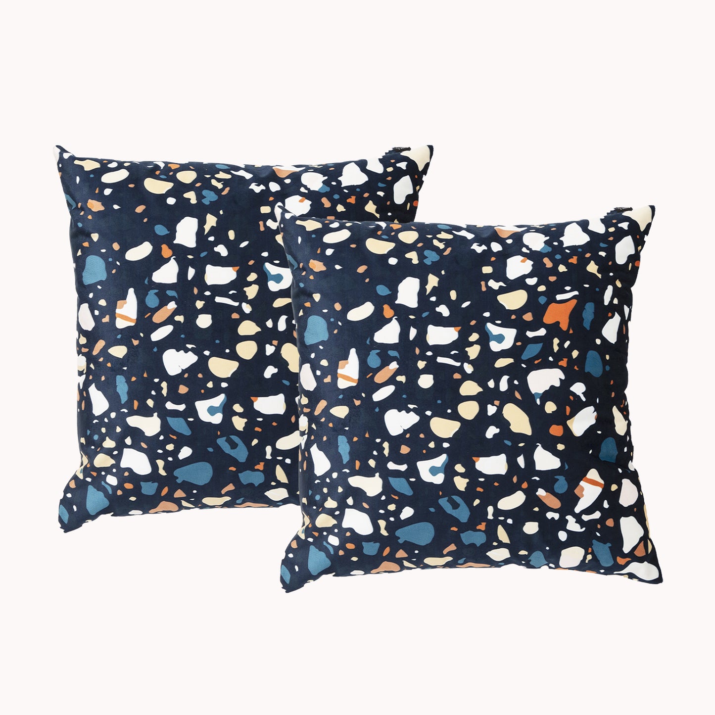 Terazzo Twin Pack Poly Velvet Printed Cushion by Renee Taylor V107-SH317010