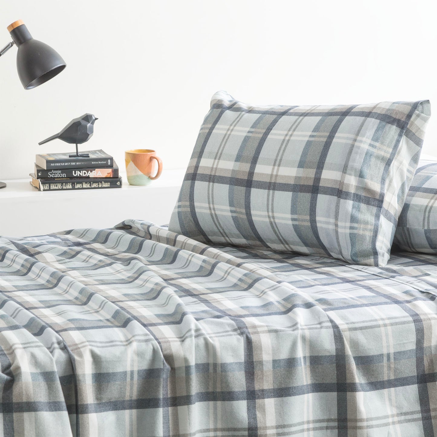 Heathered Plaid 175 GSM Egyptian Cotton Flannelette Sheet Set by Park Avenue King V107-SH324925