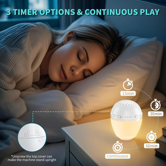 3 in 1 Smart Sound Machine, White Noise Machine with Noise Detection, Night Light, Bluetooth Speaker, V1079-SLEEPINGLIGHT001