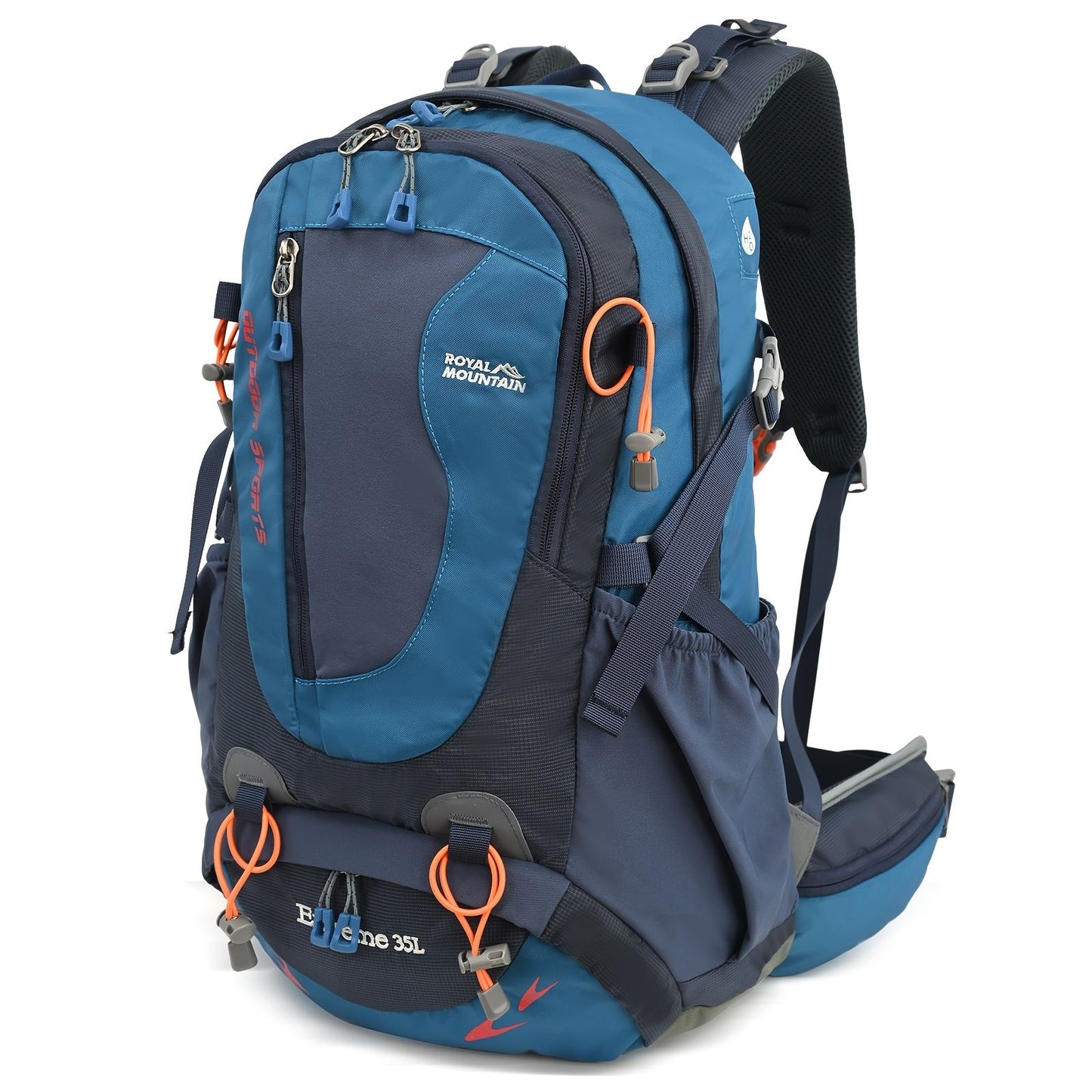Orange Blue Black Royal Mountain backpack, Extreme 35L backpack, travel backpack, outdoor backpack, V1102-127-BLU-44156