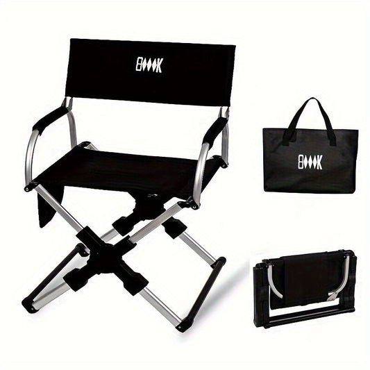 Folding camping chair, portable outdoor seat, camping furniture, lightweight folding chair, comes with V1102-132-BLU-86023