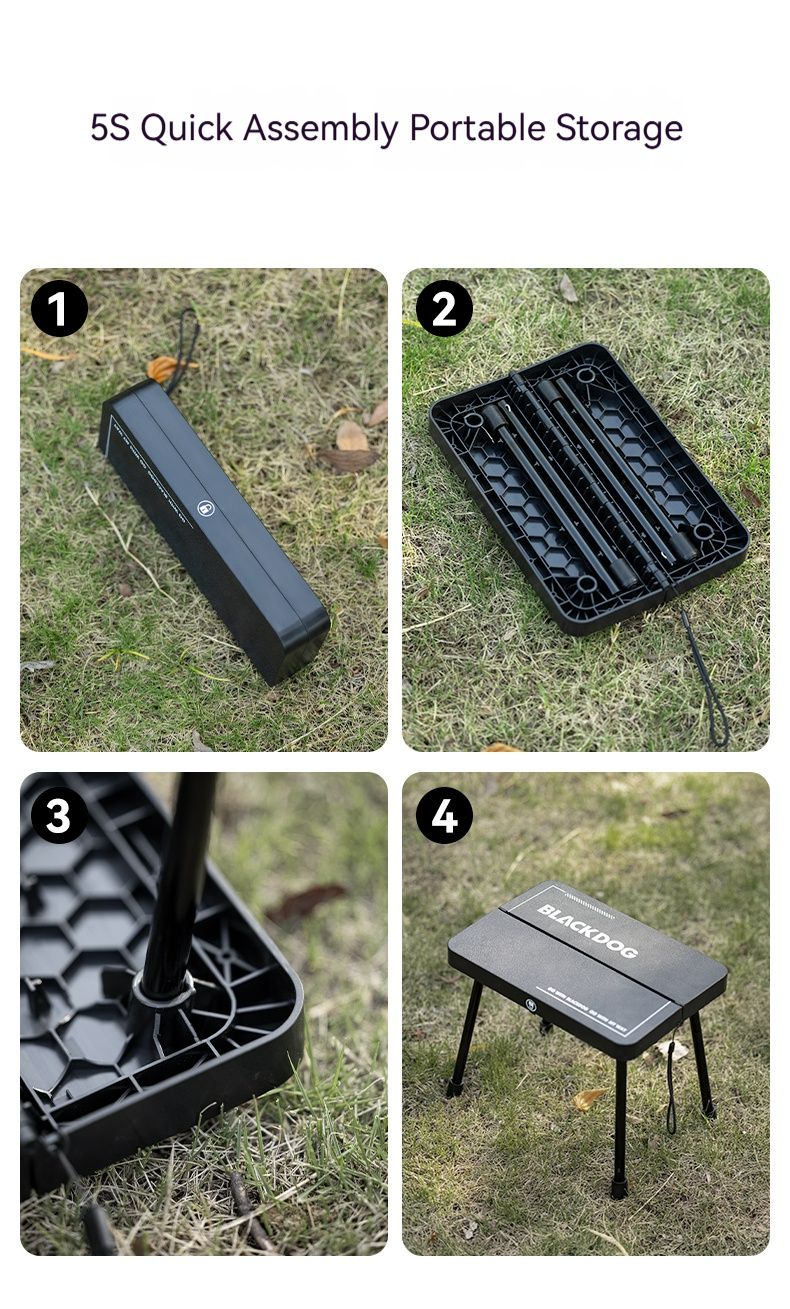 BLACKDOG Camping Table - Portable & Durable Outdoor Table for Camping V1102-132-GRA-84560