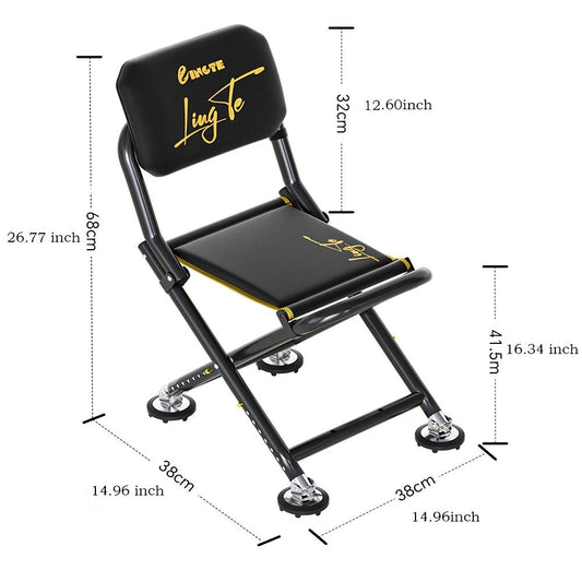 Black folding camping chair, outdoor chair, portable chair, sturdy camping chair, comfortable camping chair, V1102-132-SIL-05982