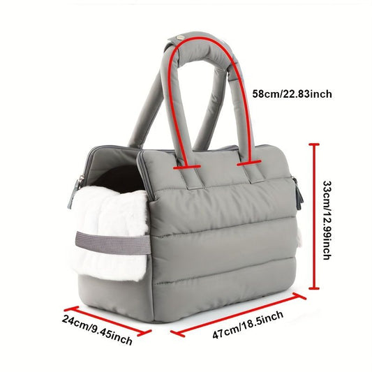 Gray Purple grey pet carrier bag, cat carrier, dog carrier, small pet travel bag, pet transportation, durable V1102-135-WHI-39235