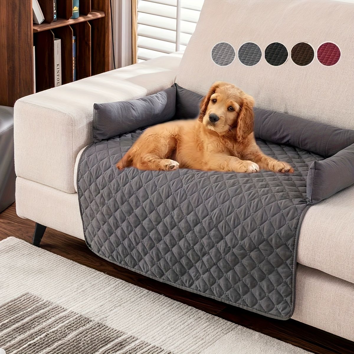 Scratch Resistant Pet Bed Cover, TPE Pet Furniture Protector, 75x75 cm V1102-136-15377