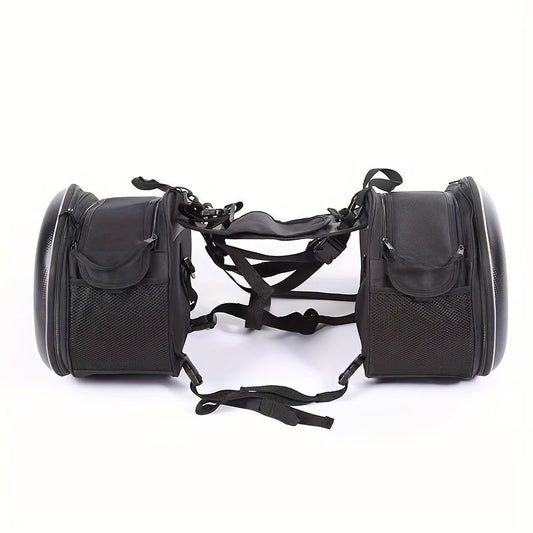 motorcycle side saddlebags, motorcycle storage bags, durable saddlebags, touring luggage, cruiser saddlebags, V1102-139-BLA-01486