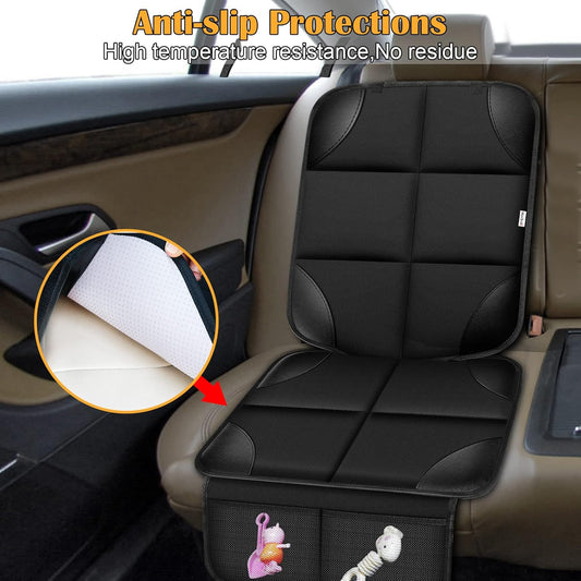 Child Car Seat Protector, Durable 600D Fabric Waterproof Car Seat Cover with Thick Padded Non-Slip Backing, V1102-B096NYZCPS