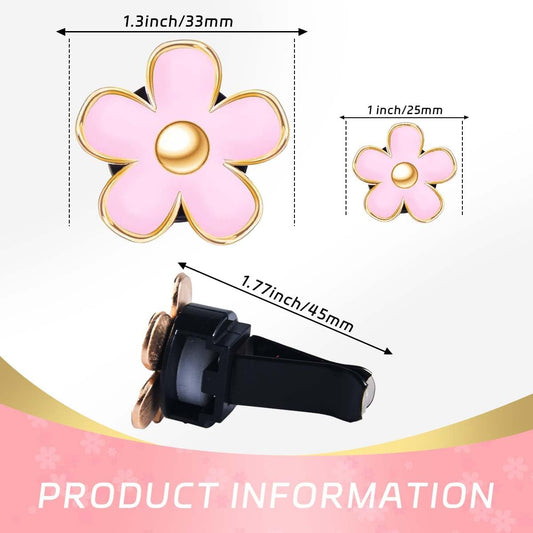 6 PCS Car Air Vent Clips Colorful Daisy Flower Car Air Freshener Clip Air Conditioning Outlet Clip for Car V1102-B0C9Z62SZW