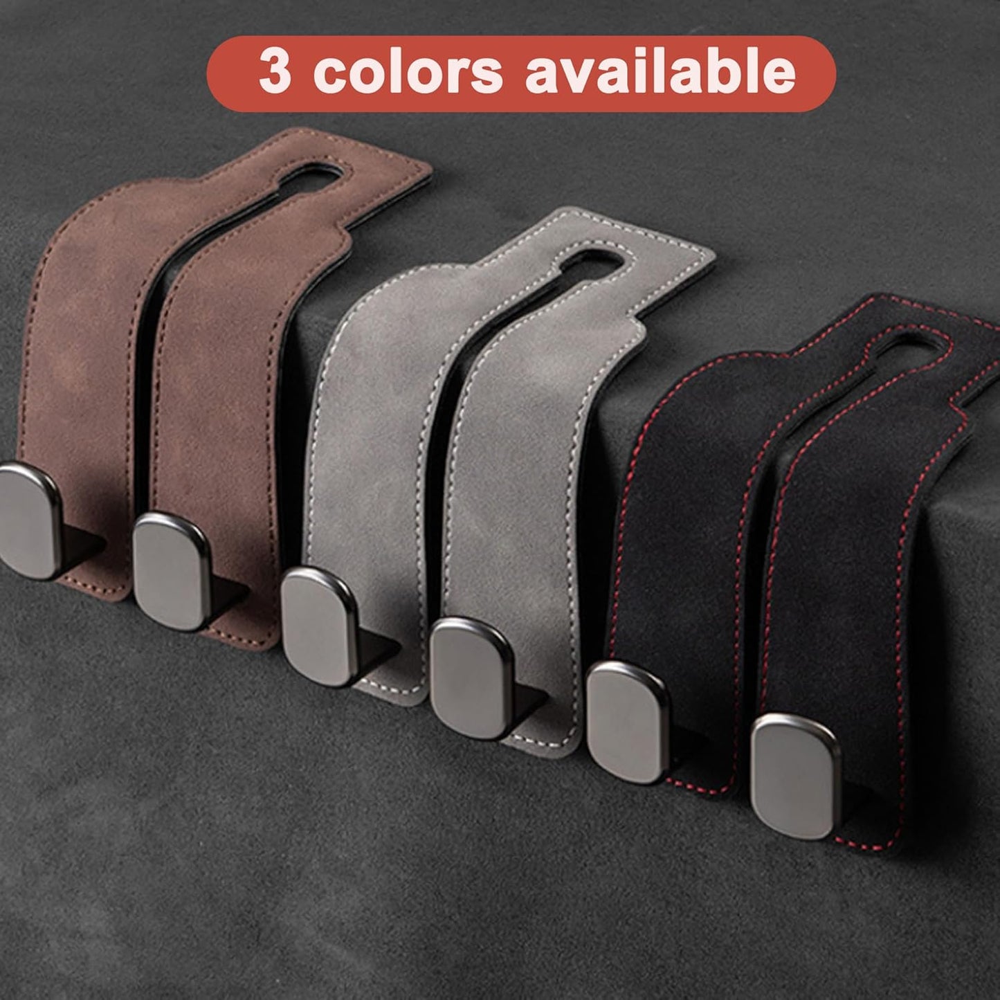 Car Headrest Hook, Car Hook for Wallet & Bag, Car Wallet Hook (Grey - Pack of 2) V1102-B0CX1C2CHY