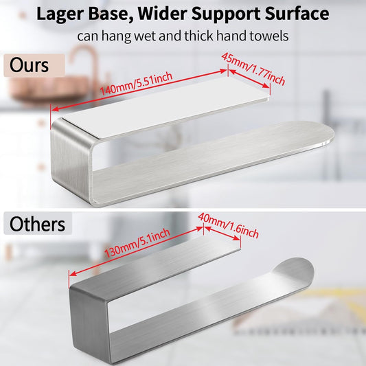 Adhesive Hand Towel Holder, 8 Inch Towel Holder for Bathroom Wall Mounted, Self Adhesive Square Stick on V1102-B0FDKPYFS3