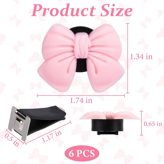 6pcs Pink Bow Car Vent Clamp, Cute Air Freshener Clamp, Pink Bow Auto Accessories, Coquette Air Air V1102-B0FW3XMYGM