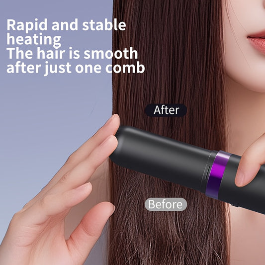 New Portable Hair Straightening Comb, USB rechargeable, 4000mAh battery, includes charging dock. Intelligent V1102-BXZFQ001