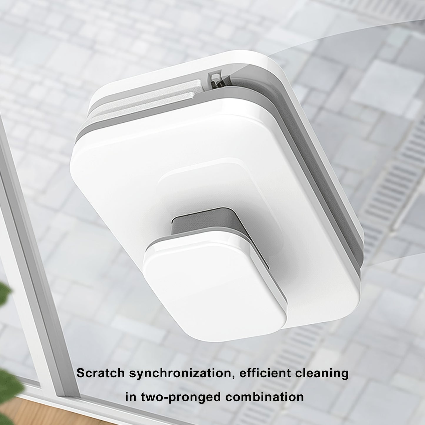 "Turn & Clean: The 90 degrees Rotating Window Cleaner That Does Both Sides at Once!" V1102-CBLSJ001