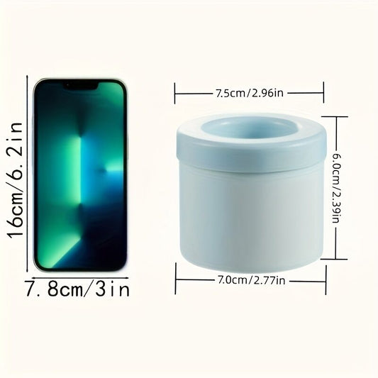 1 pc white+yellow Silicone Ice Cube Cup - Freezable & Reusable Ice Maker, Perfect for Home, Bar, Pub, Club, V1102-GJZBB003