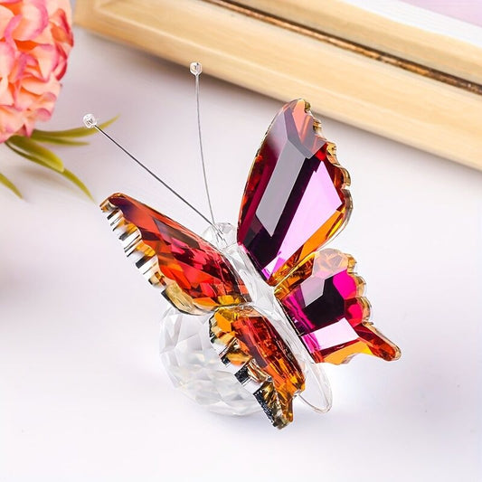 Five colors**"Crystal Wing Radiance" | 5.5cm Gradient Crystal Butterfly Sculpture - Poetry Captured in a V1102-HDDX001