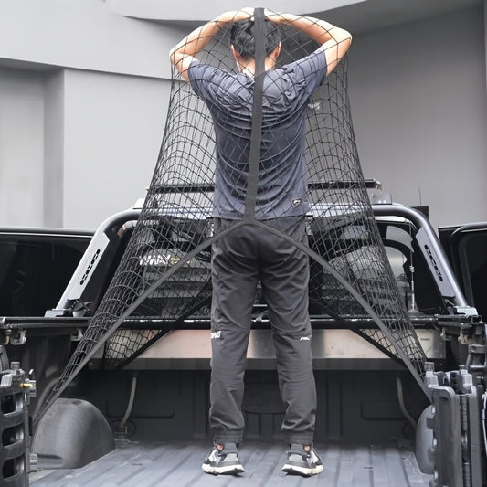 High-elasticity truck bed net, cargo net for pickup truck bed, stretchable mesh organizer for pickup truck V1102-HYKC001