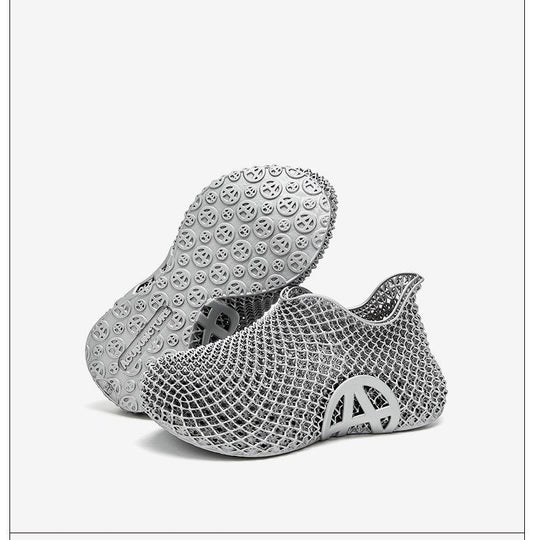 3d Printed Running Shoes Lightweight Running Shoes Breathable Sneakers Custom - Beige - Size 9(AU9/EU42)