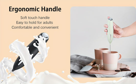 **Handheld Electric Frother | 10000 RPM Powerful Motor, One-Touch Start/Stop, Easily Froths, Mixes, and V1102-QBQ002