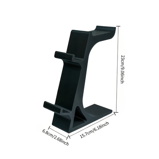 black 3-in-1 PS5 and Xbox Controller Stand - Compatible with PlayStation 5/Xbox Consoles. A gaming desktop V1102-SBZJ001