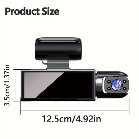 Super Memory Triple Cam Dash Cam! 32GB storage + 1080P HD triple lens, 170 degrees panoramic coverage of V1102-XCJLY1080P001
