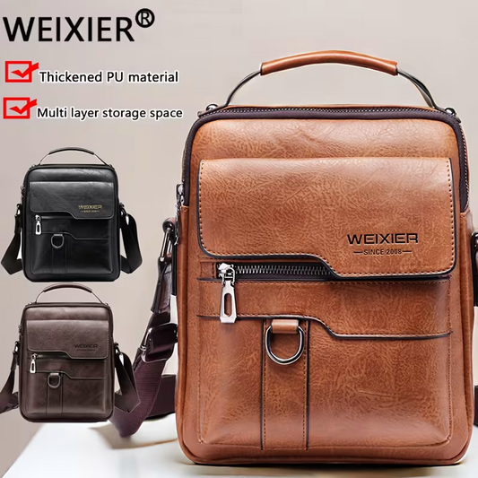 Men's vintage crossbody bag (dark brown) : High-quality with multiple compartments, practical and versatile. V1105-YABB-04