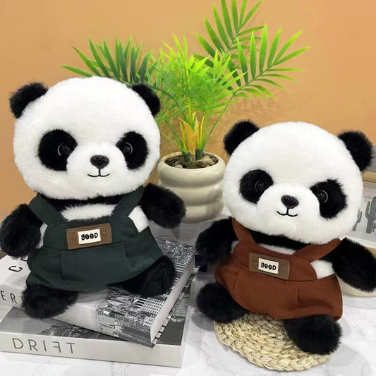 A unique Chinese panda plush toy, a simulated giant panda doll (green) V1105-YAXM-001