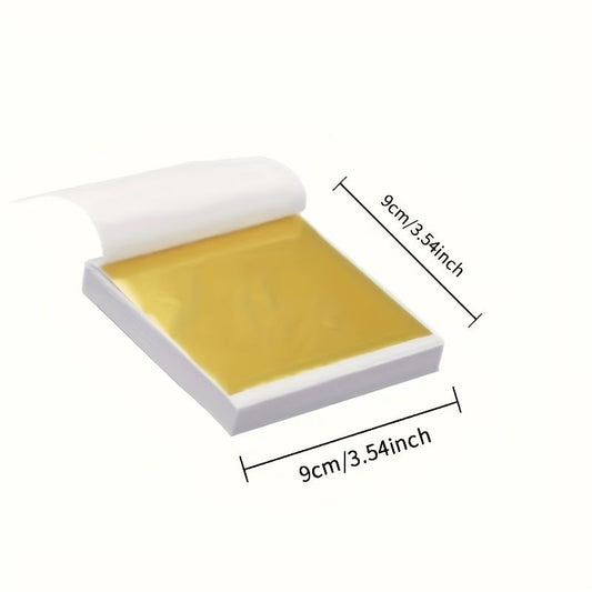 100PCS 24K pure gold leaf art pieces, can be used for painting, resin, gold plating, nail, gold leaf paper V1106-DSZ-GLS-001