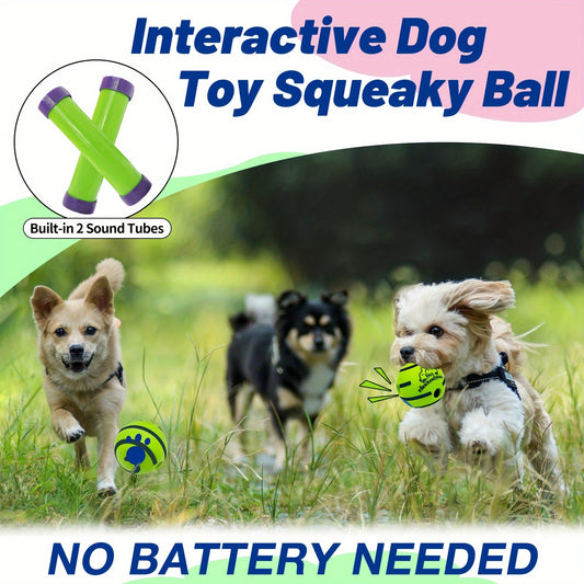 Interactive dog toy, sound ball, rolling, barking, dog self-entertainment, dog boredom relief, V1106-HECW-003
