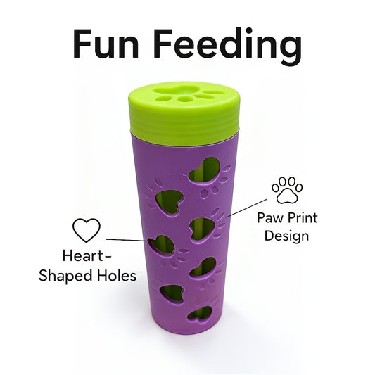 New removable pet slow-food drool toy | chewable snack roller that consumes energy and relieves boredom, V1106-HEGG-001