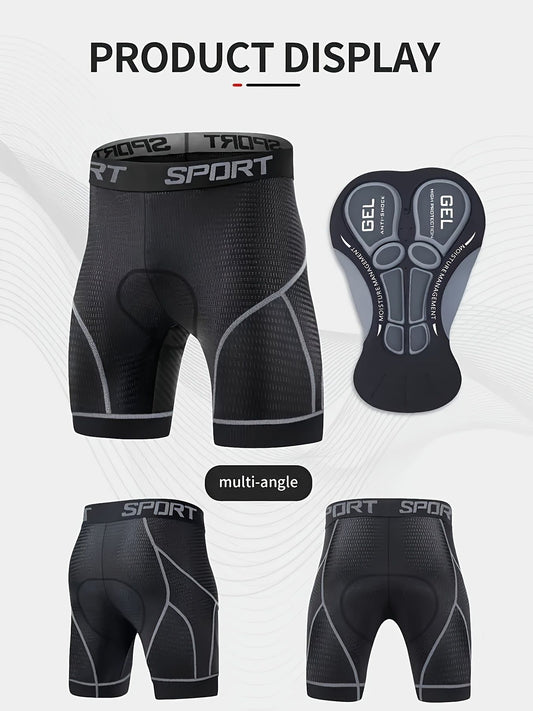 L size men's 5d mesh cycling shorts casual elastic breathable letters elastic waist shorts summer outdoor V1106-HEGT--01