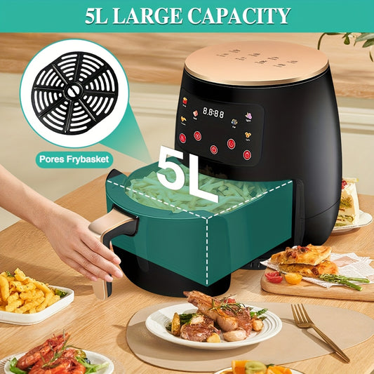 "5L Intelligent Touch - Healthy Fresh Cooking Air Fryer (Pre-set Menu / 360 degrees Hot Air / No Oil Light V1106-HEJD-002