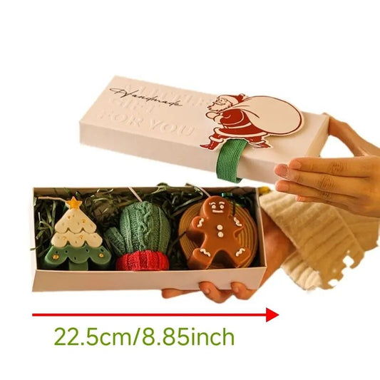 Christmas Creative Handmade Fragrance Candle Gift Box Christmas Tree Little Deer Shape Incense Candle Gift Box V1106-HELZ-001