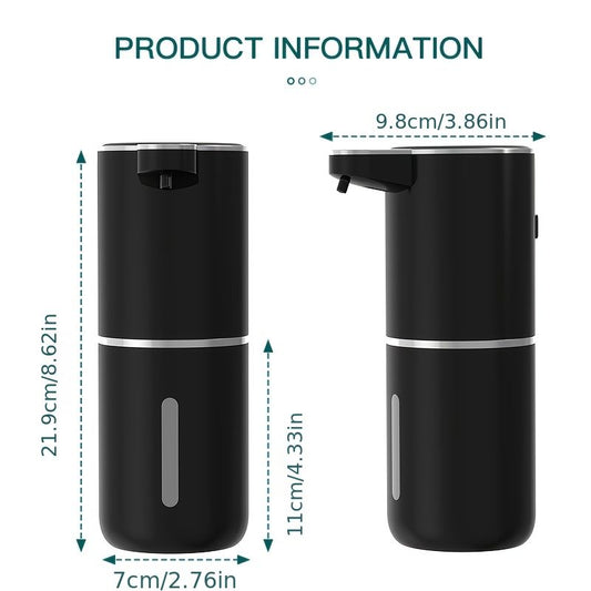 A 400mL bathroom liquid dispenser hand sanitizer sensor rechargeable wall-mounted automatic soap dispenser V1106-HEXS-004